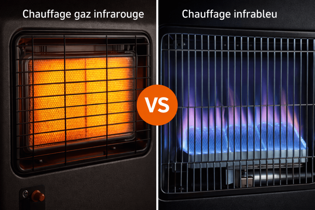 chauffage gaz infrarouge ou infrableu