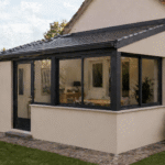 veranda avec mur plein