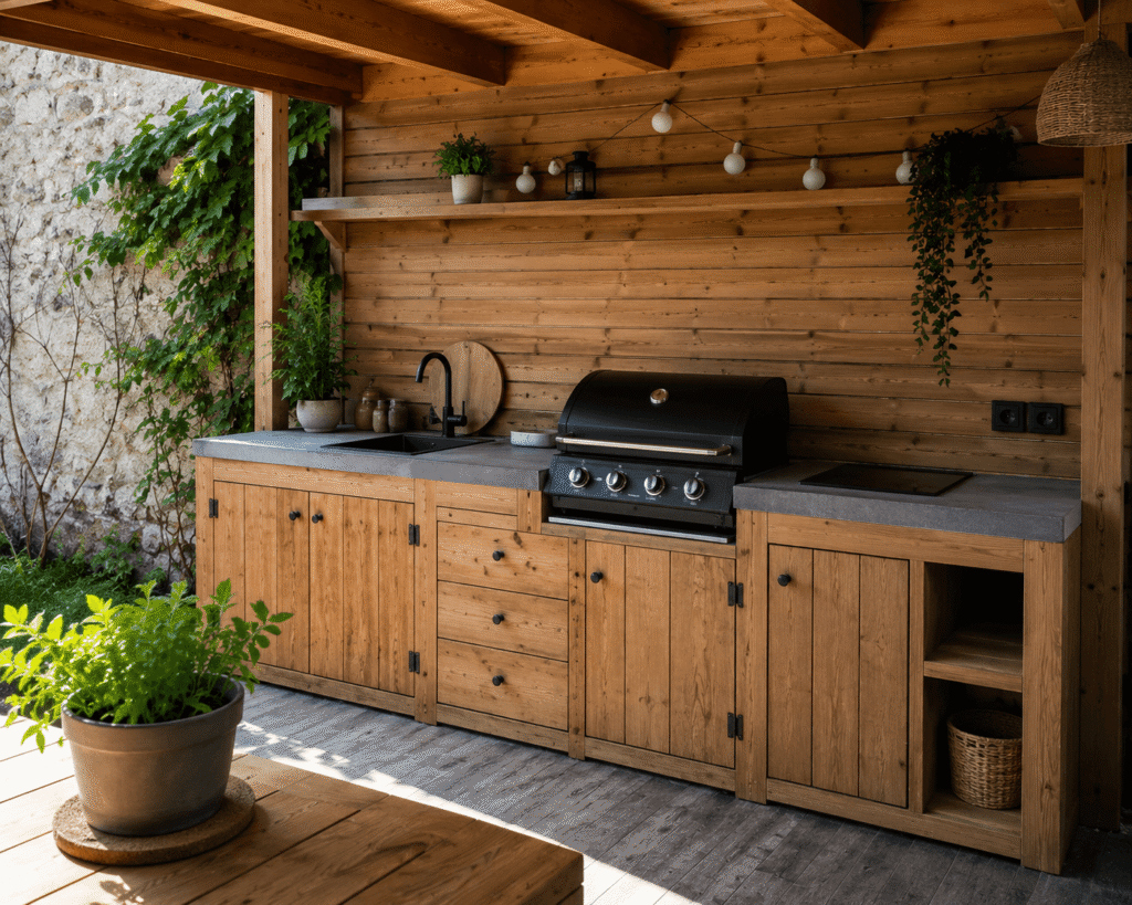 Fabriquer sa cuisine extérieure en bois