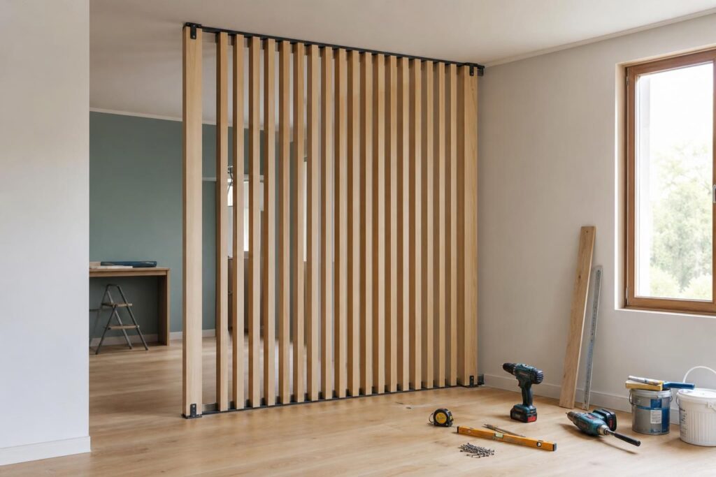 découvrez notre guide complet pour choisir et poser une cloison amovible sans percer, une solution pratique et facile pour séparer vos espaces sans travaux.